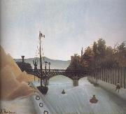 Henri Rousseau View of the Footbridge of Passy painting